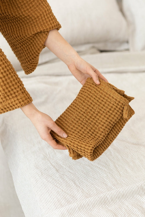 Pellavainen vohvelipyyhe - useita värejä