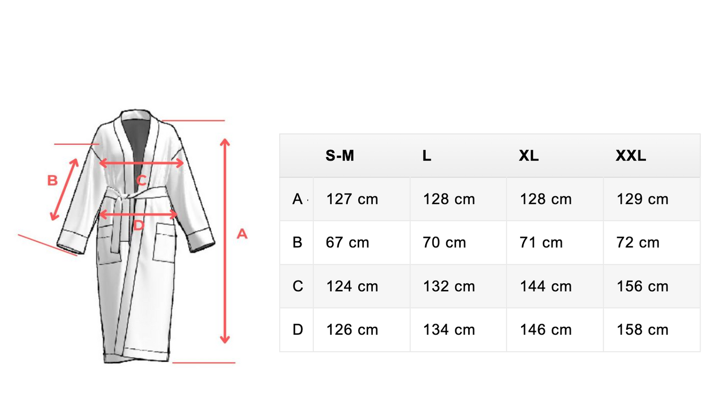 Long Waffle Fabric Robe for Men