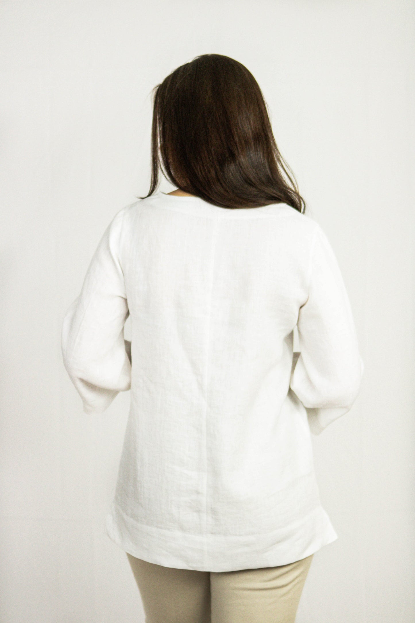 Pellavapaita, oversize - luonnonvaalea