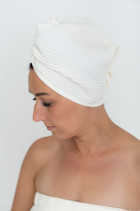 Cotton Waffle Hair Towel/Turban