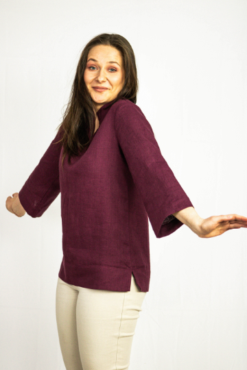 Pellavapaita, oversize - luonnonvaalea