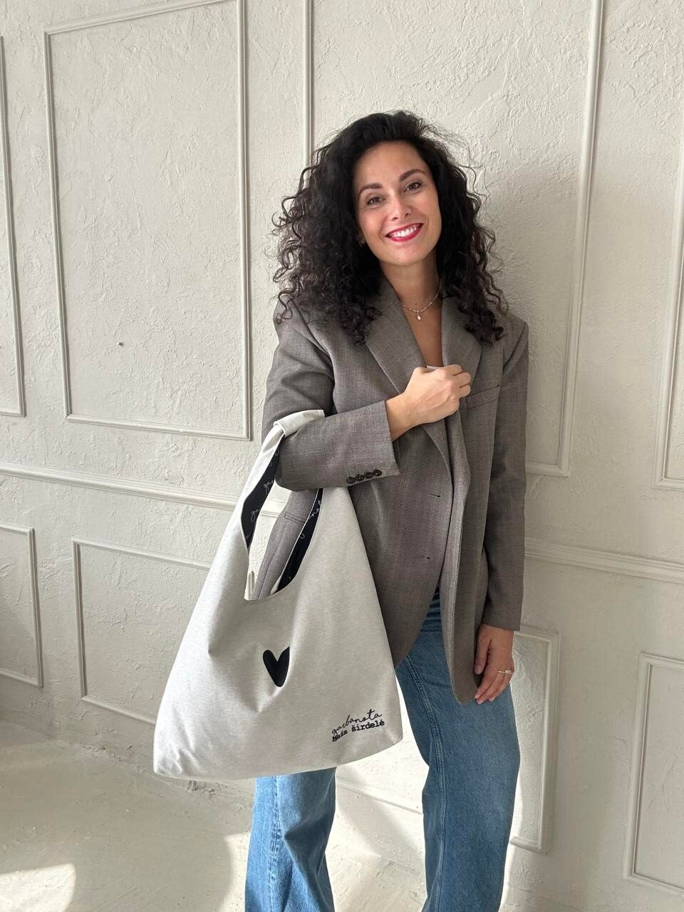 Moon Bag Heart - White