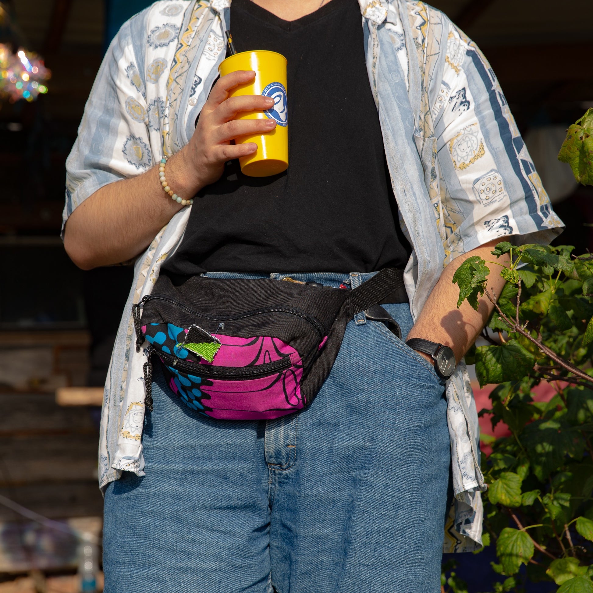 Spacious Water-Resistant Waist Bag - Tropics