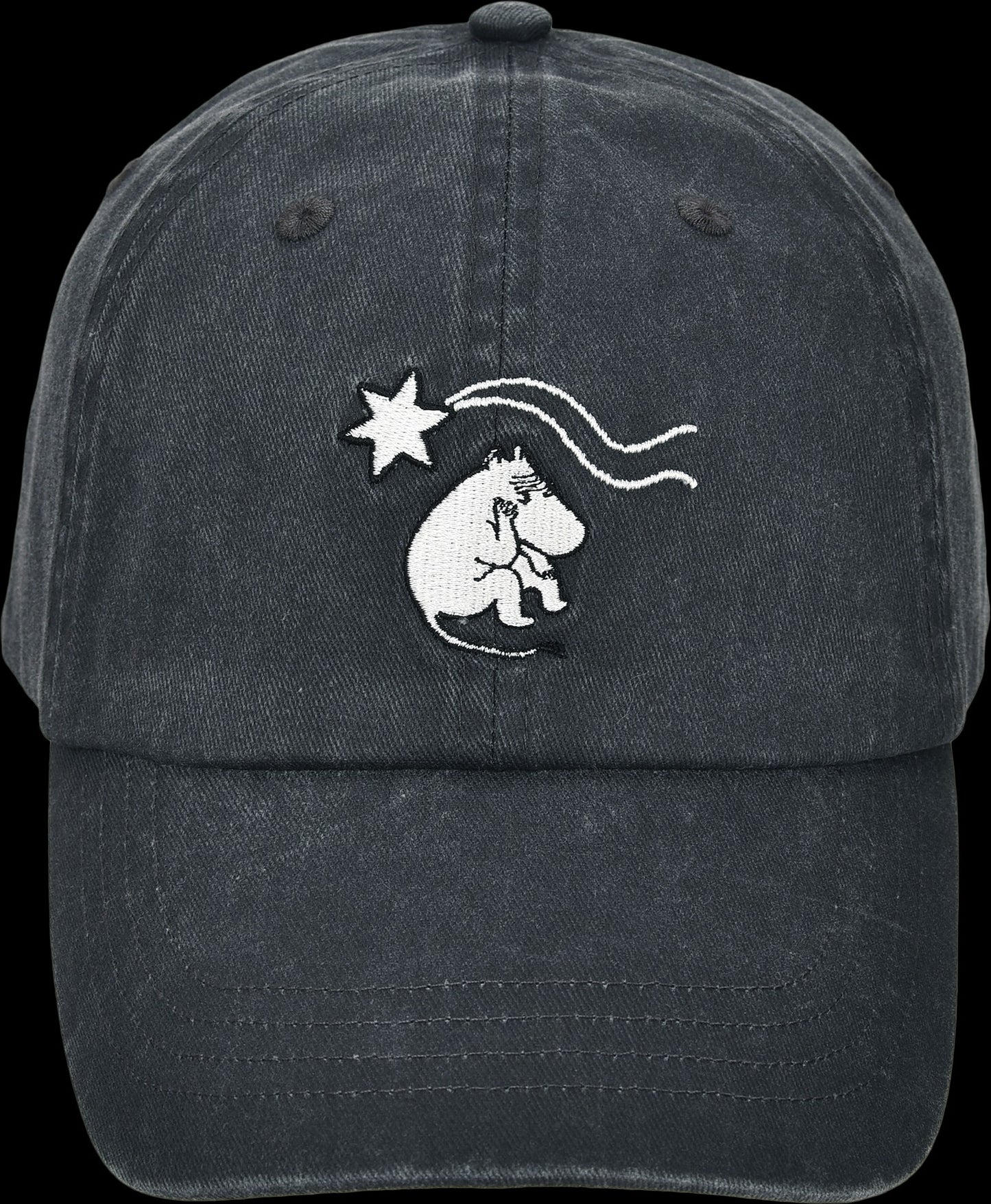 Novels Washed Denim Adult Cap - Grey